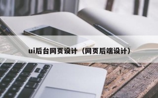 大丰ui后台网页设计（网页后端设计）
